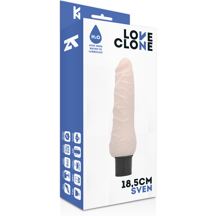 LOVECLONE - SVEN VIBRADOR REALISTICO SELF LUBRICATION 18.5 CM -O- 3.3 CM