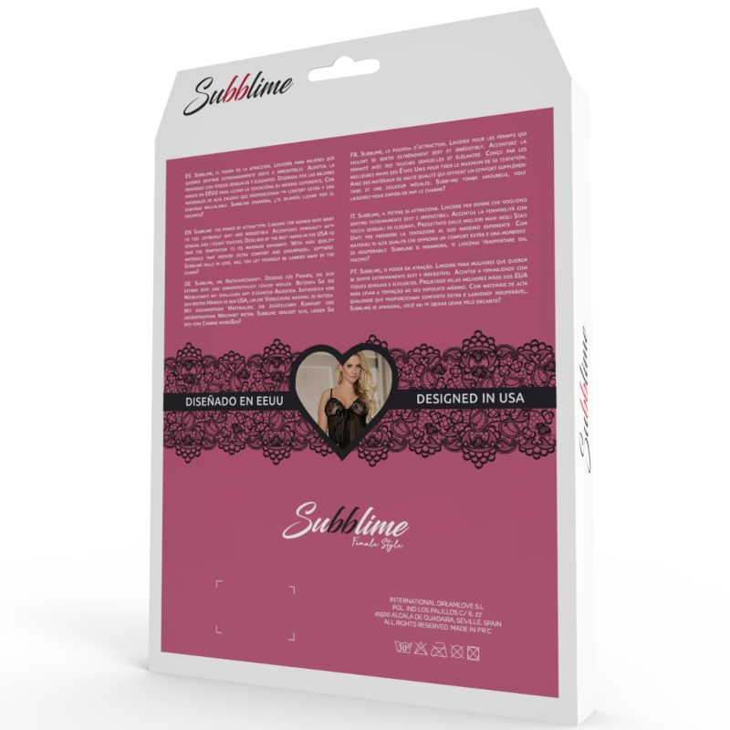 SUBBLIME - CORSET ENCAJE FLORAL TALLA ÚNICA