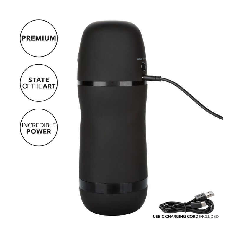 CALEXOTICS - OPTIMUM POWER MASTURBADOR CON VIBRACIÓN Y ONDAS ESTIMULADORAS