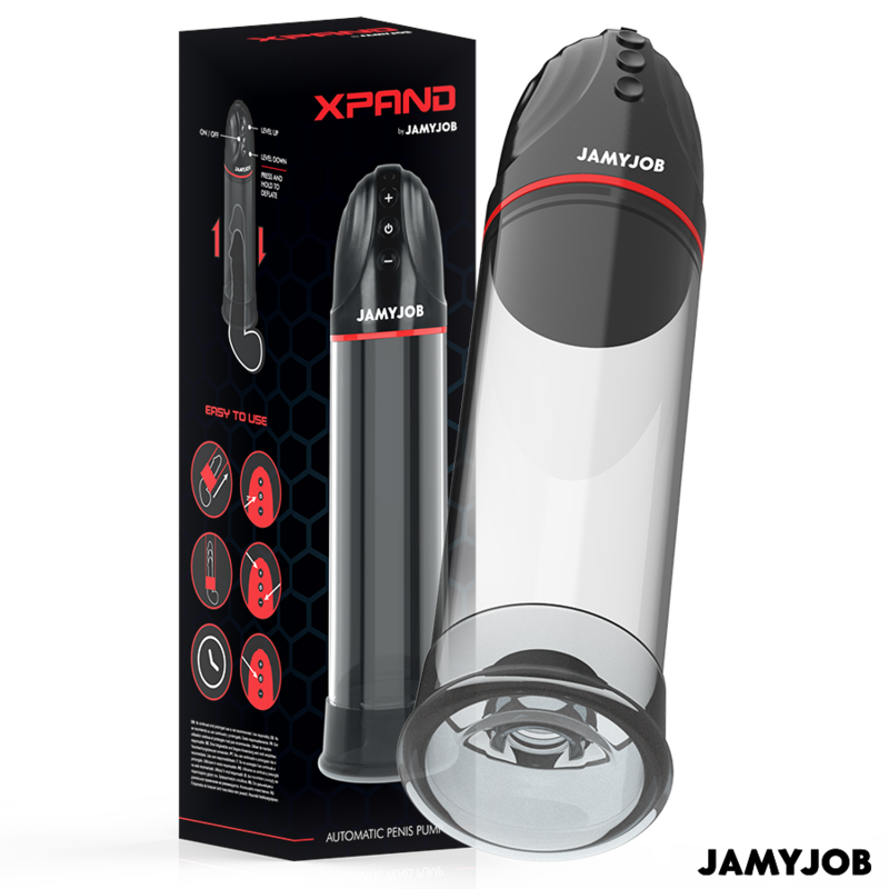 JAMYJOB - XPAND BOMBA AUTOMÁTICA 3 NIVELES DE ONDAS ESTIMULADORAS GRIS