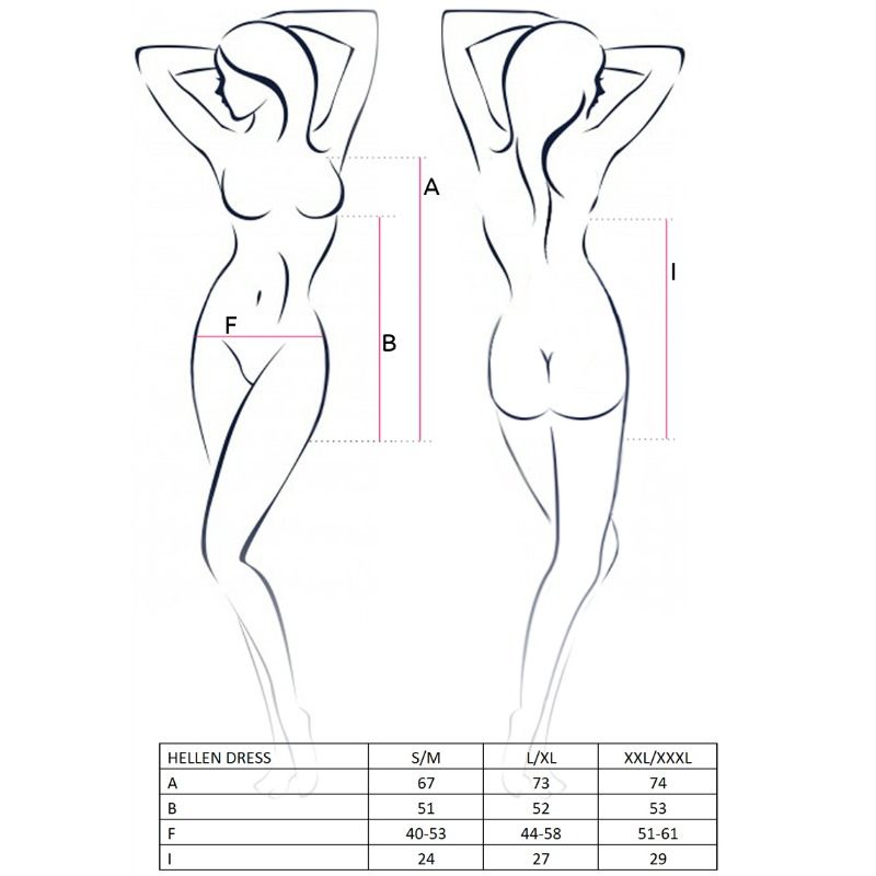 PASSION - WOMAN HELLEN VESTIDO Y TANGA TALLA S/M